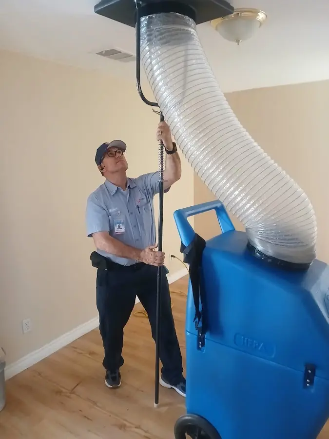 Mini Split Installation technician using HEPA equipment in Ogden